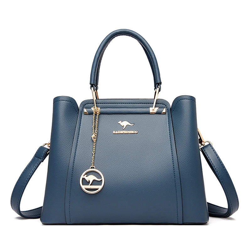 Luxury Handbags Women Bags Designer 3 Layers Soft Leather Shoulder Crossbody Sac Ladies Large Capacity Shopping Messenger Tote - Tasawoq