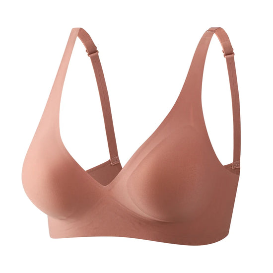 FINETOO Soft Wireless Bra Women Deep V Bras Sexy Bralette Padded Bra S-XL Female Seamless Underwear Comfortable Ladies Lingerie - Tasawoq