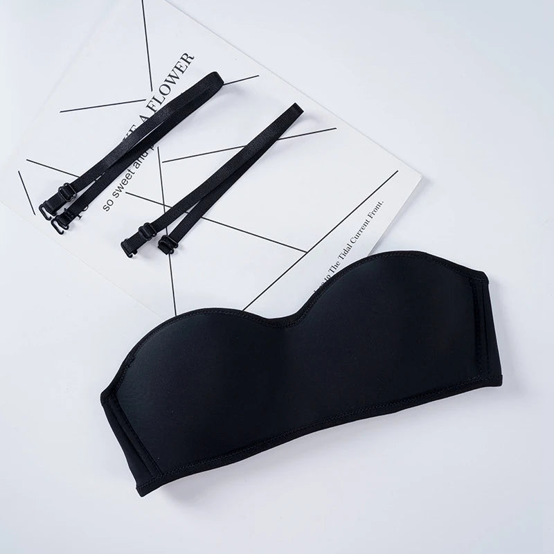 Women Invisible Bra Strapless Bralette 1/2 Cup Women's Underwear Sexy Lingerie Female Seamless Party Wedding Bras - Tasawoq