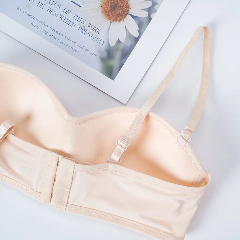 Women Invisible Bra Strapless Bralette 1/2 Cup Women's Underwear Sexy Lingerie Female Seamless Party Wedding Bras - Tasawoq