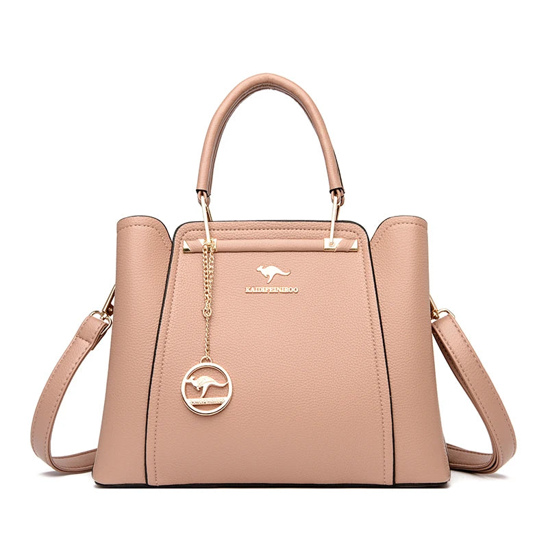 Luxury Handbags Women Bags Designer 3 Layers Soft Leather Shoulder Crossbody Sac Ladies Large Capacity Shopping Messenger Tote - Tasawoq