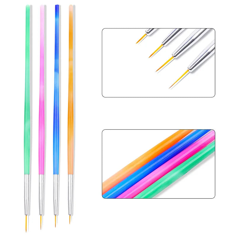 Nail Brush For Manicure Gel Brush For Nail Art 15Pcs/Set Nail Brush Acrylic Liquid Powder Carving Gel Brush - Tasawoq