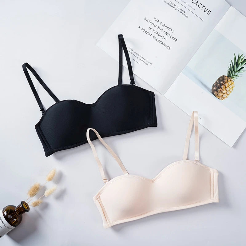 Women Invisible Bra Strapless Bralette 1/2 Cup Women's Underwear Sexy Lingerie Female Seamless Party Wedding Bras - Tasawoq