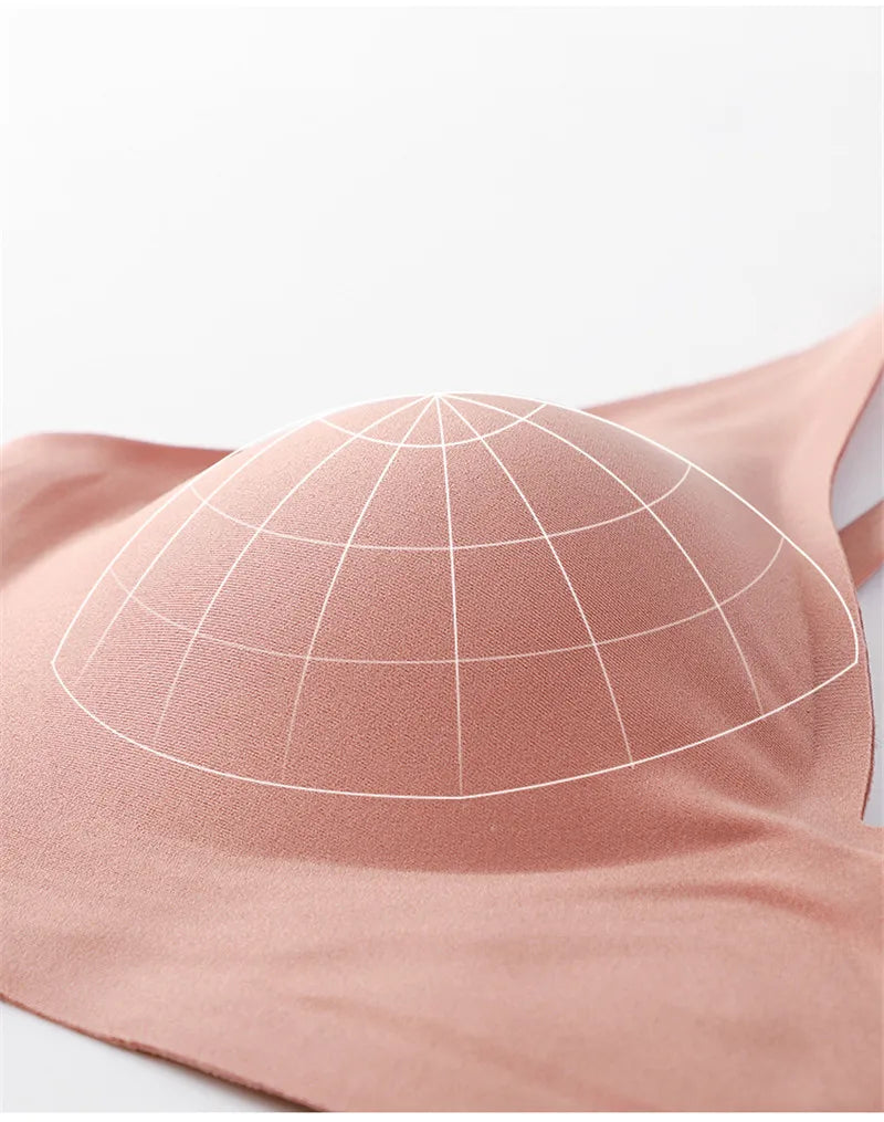 FINETOO Soft Wireless Bra Women Deep V Bras Sexy Bralette Padded Bra S-XL Female Seamless Underwear Comfortable Ladies Lingerie - Tasawoq
