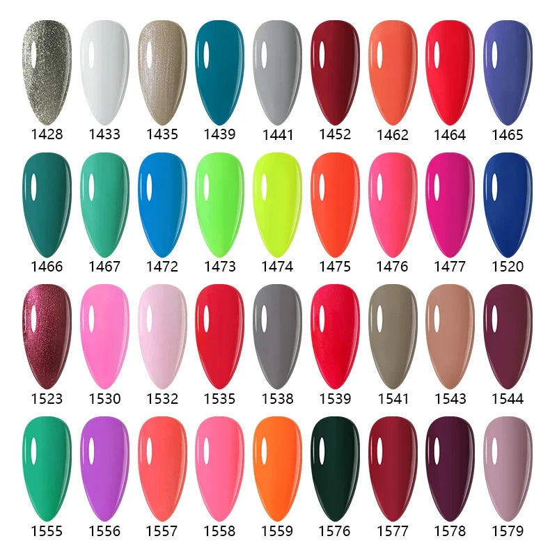 NAILCO 15ml Fresh Series Gel Nail Polish Design UV&LED Nail Gel Spring Summer Color Vernis Nail Art Glitter All For Manicure Set - Tasawoq
