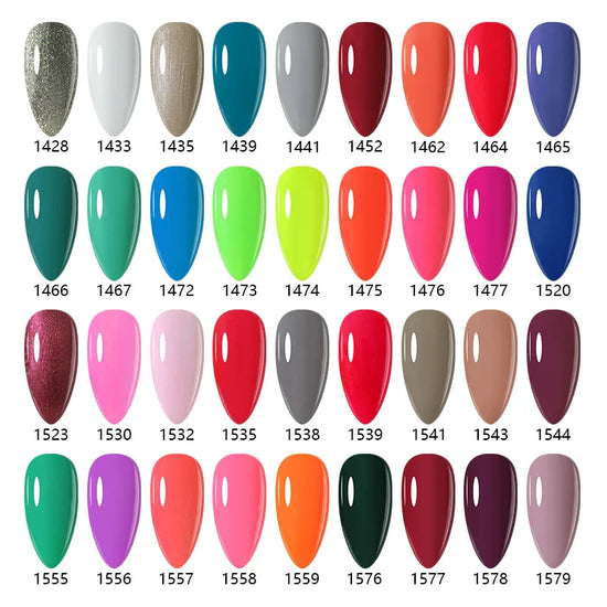 NAILCO 15ml Fresh Series Gel Nail Polish Design UV&LED Nail Gel Spring Summer Color Vernis Nail Art Glitter All For Manicure Set - Tasawoq