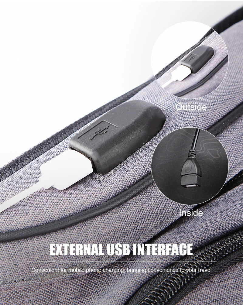 Mixi Men One Shoulder Backpack Women Sling Bag Crossbody USB Boys Cycling Sports Travel Versatile Fashion Bag Student School - Tasawoq