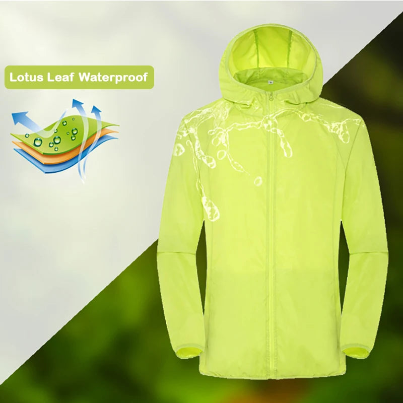 Men Women Hiking Jacket Waterproof Quick Dry Camping Hunting Clothes Sun-Protective Outdoor Sports Coats Anti UV Windbreaker - Tasawoq
