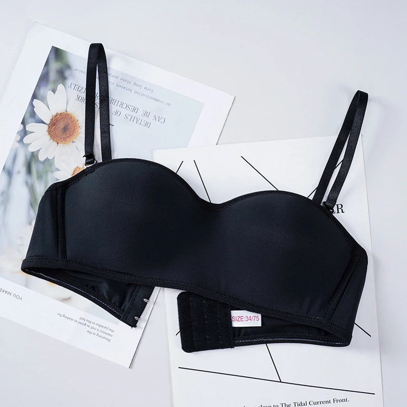 Women Invisible Bra Strapless Bralette 1/2 Cup Women's Underwear Sexy Lingerie Female Seamless Party Wedding Bras - Tasawoq