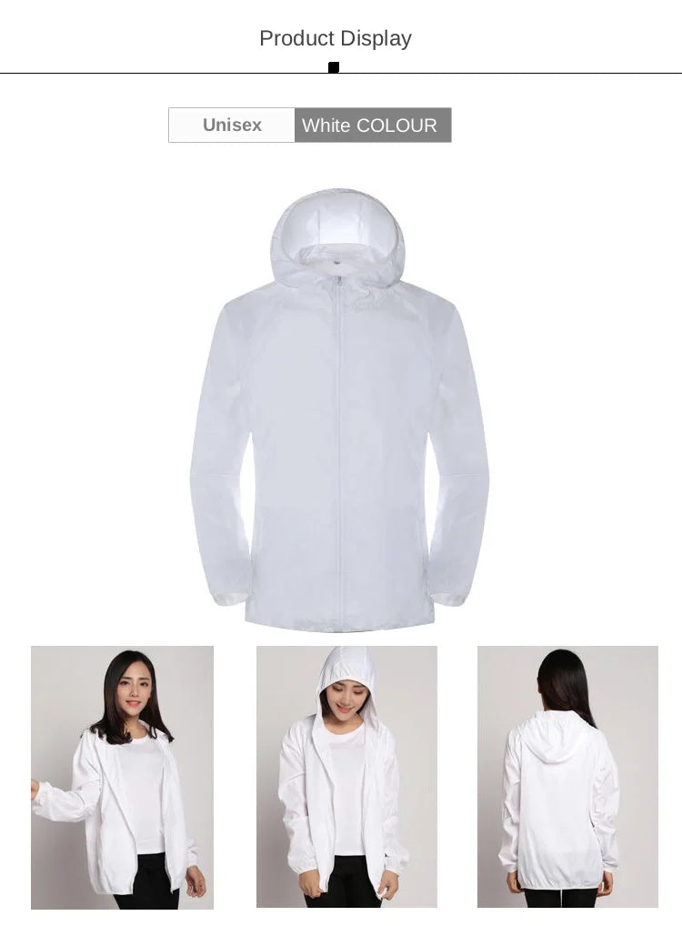 Men Women Hiking Jacket Waterproof Quick Dry Camping Hunting Clothes Sun-Protective Outdoor Sports Coats Anti UV Windbreaker - Tasawoq