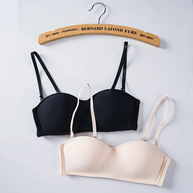 Women Invisible Bra Strapless Bralette 1/2 Cup Women's Underwear Sexy Lingerie Female Seamless Party Wedding Bras - Tasawoq