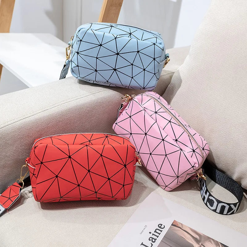 Women Laser Crossbody Bag Sling Shoulder Bag Jelly Holographic Square Messenger Satchel Bag For Lady Daily Small Handbag Purse - Tasawoq