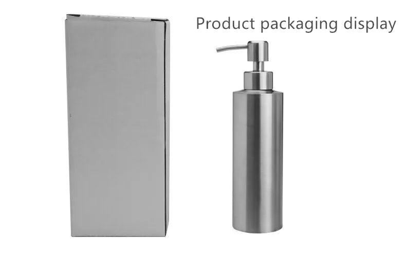 Liquid soap dispenser bottle gel bottle 304 stainless steel Lotion Pump Hand Soap Kitchen Bathroom Dispenser 250ml/350ml/550ml - Tasawoq
