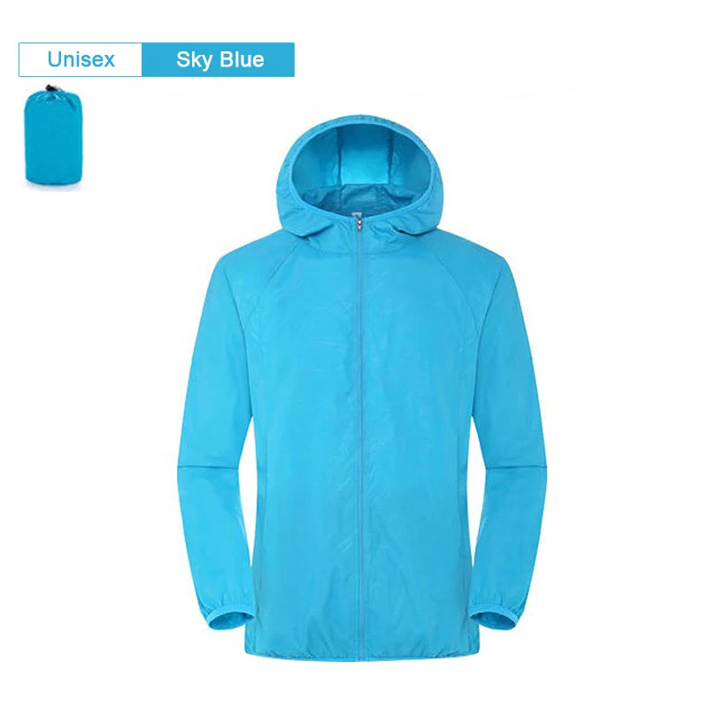 Men Women Hiking Jacket Waterproof Quick Dry Camping Hunting Clothes Sun-Protective Outdoor Sports Coats Anti UV Windbreaker - Tasawoq