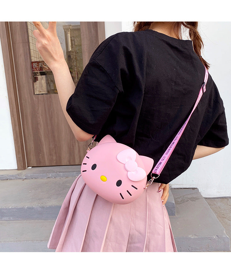 11cm/19cm Hello Kitty Crossbody Bags For Women Kawaii Messenger Bag Travel 3d Shoulder Small Purse Phone Bag Girlfriend Gift - Tasawoq
