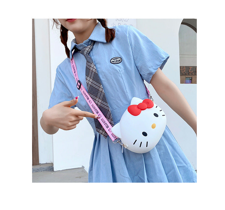 11cm/19cm Hello Kitty Crossbody Bags For Women Kawaii Messenger Bag Travel 3d Shoulder Small Purse Phone Bag Girlfriend Gift - Tasawoq