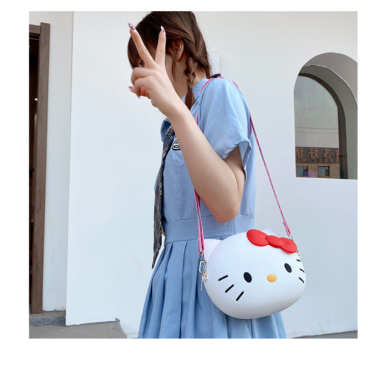 11cm/19cm Hello Kitty Crossbody Bags For Women Kawaii Messenger Bag Travel 3d Shoulder Small Purse Phone Bag Girlfriend Gift - Tasawoq