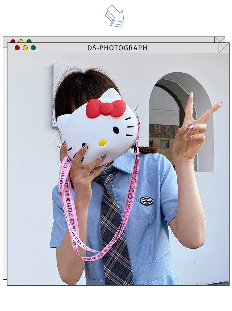 11cm/19cm Hello Kitty Crossbody Bags For Women Kawaii Messenger Bag Travel 3d Shoulder Small Purse Phone Bag Girlfriend Gift - Tasawoq
