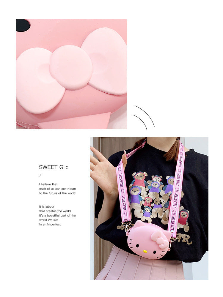 11cm/19cm Hello Kitty Crossbody Bags For Women Kawaii Messenger Bag Travel 3d Shoulder Small Purse Phone Bag Girlfriend Gift - Tasawoq