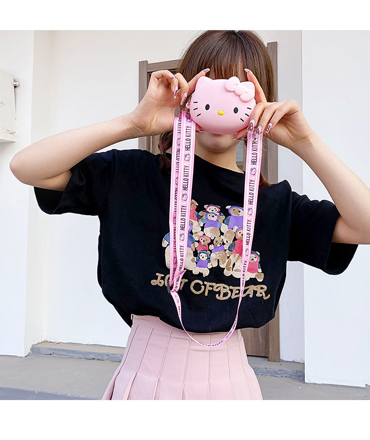 11cm/19cm Hello Kitty Crossbody Bags For Women Kawaii Messenger Bag Travel 3d Shoulder Small Purse Phone Bag Girlfriend Gift - Tasawoq