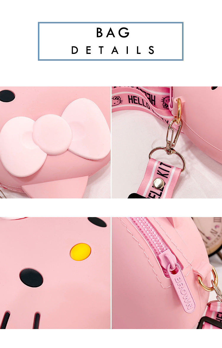 11cm/19cm Hello Kitty Crossbody Bags For Women Kawaii Messenger Bag Travel 3d Shoulder Small Purse Phone Bag Girlfriend Gift - Tasawoq