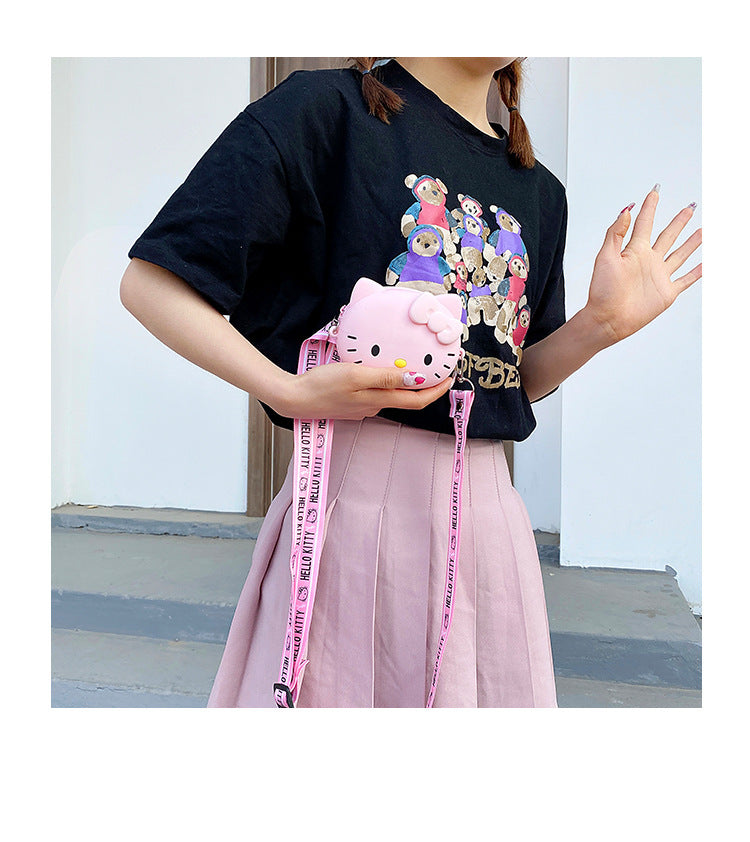 11cm/19cm Hello Kitty Crossbody Bags For Women Kawaii Messenger Bag Travel 3d Shoulder Small Purse Phone Bag Girlfriend Gift - Tasawoq