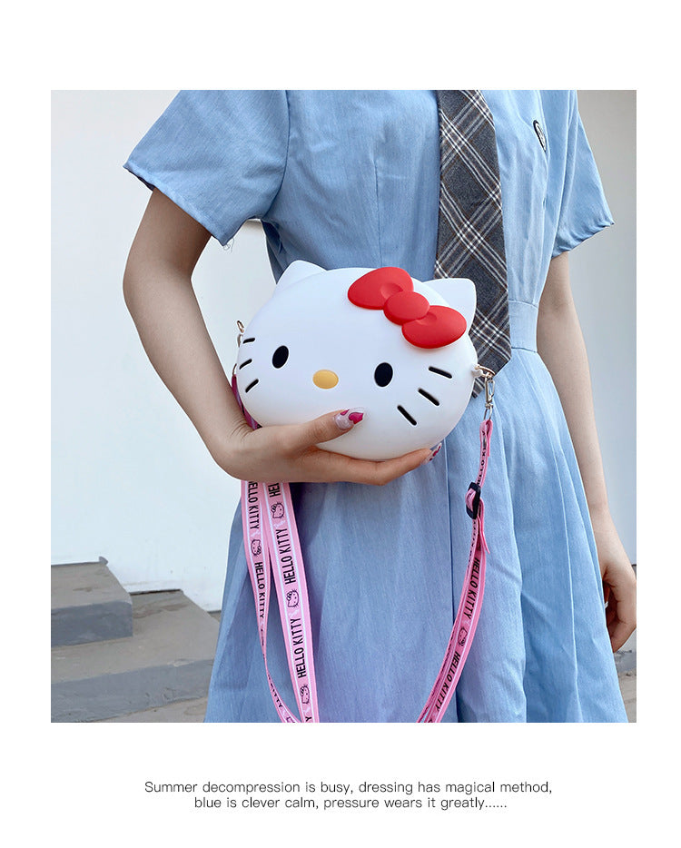 11cm/19cm Hello Kitty Crossbody Bags For Women Kawaii Messenger Bag Travel 3d Shoulder Small Purse Phone Bag Girlfriend Gift - Tasawoq