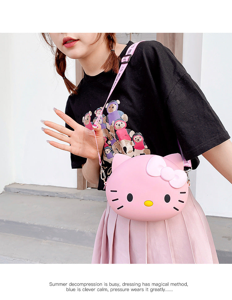 11cm/19cm Hello Kitty Crossbody Bags For Women Kawaii Messenger Bag Travel 3d Shoulder Small Purse Phone Bag Girlfriend Gift - Tasawoq