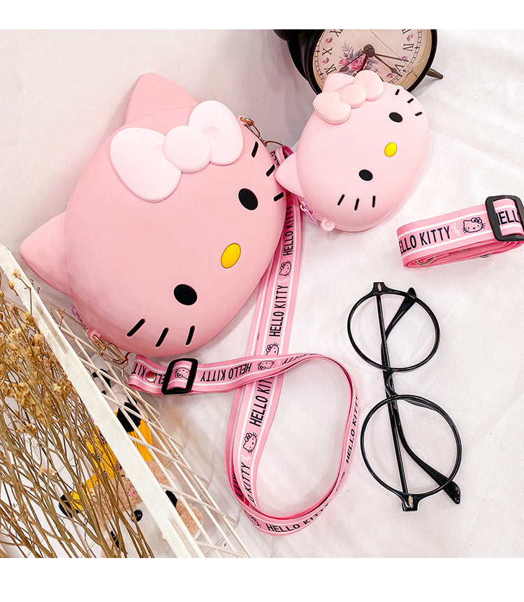 11cm/19cm Hello Kitty Crossbody Bags For Women Kawaii Messenger Bag Travel 3d Shoulder Small Purse Phone Bag Girlfriend Gift - Tasawoq