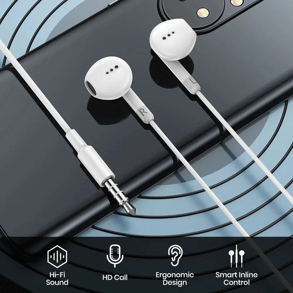 2024 Headphones For iPhone 16 Pro Max 15 14 13 12 11 Mini in-ear Earphones X XS XR 7 8 6 6S Plus Wired Headset Phone Accessories - Tasawoq