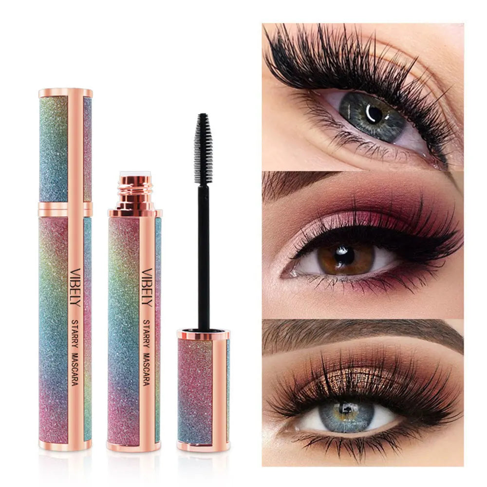 4D Brilliant Starry Sky Black Mascara Slim, Thick, Curled, Waterproof, Long lasting, Non Staying Mascara - Tasawoq