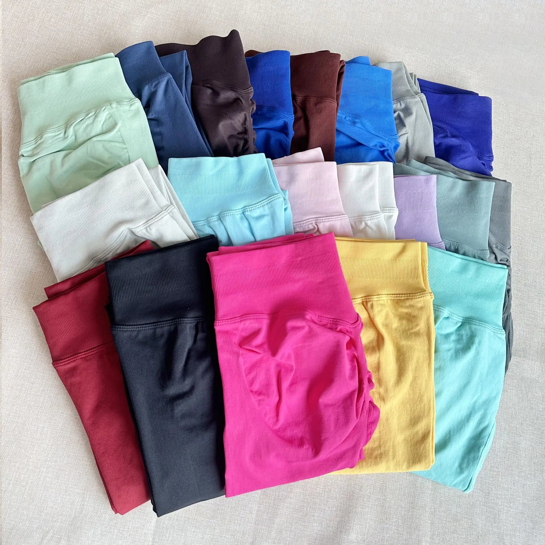 Seamless Sporty Leggings High Impact Yoga Leggings Fitness Pants Butt Lifting Tights Tummy Control Squat Proof Workout Tights - Tasawoq