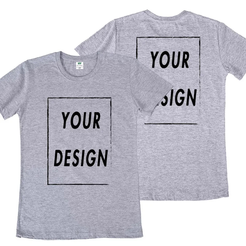 UE Size Custom Team T-shirt for Women, Add Your Own Design in Front and Back, Print and Text, High-quality T-shirt for Men - Tasawoq