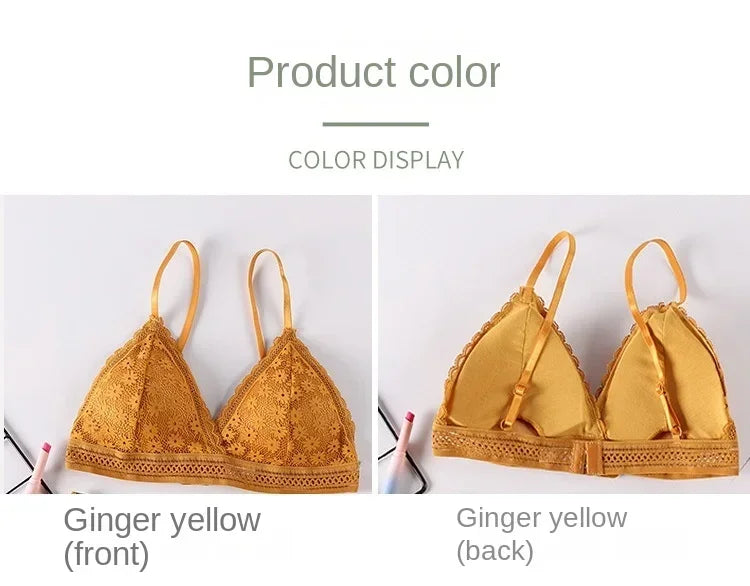 Sexy Floral Lace Bra Top For Women Push Up Female Lingerie breathable Bralette Removable Pad Thin Fashion New Wireless Bras - Tasawoq