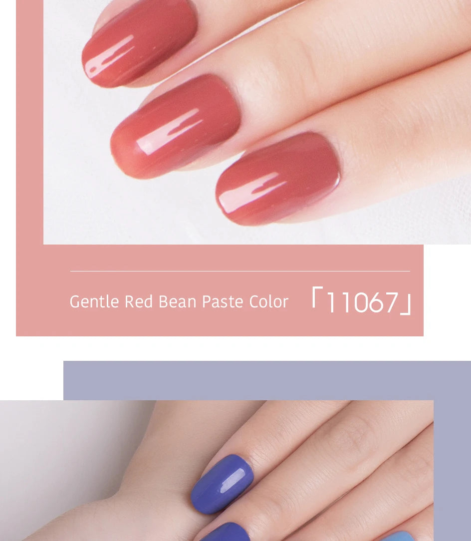 NAILCO Red Colors Series 15ML Nail Gel Polish Nail Supplies Semi Permanent For Nail Art Manicure Soak Off LED UV Hybrid Varnish - Tasawoq