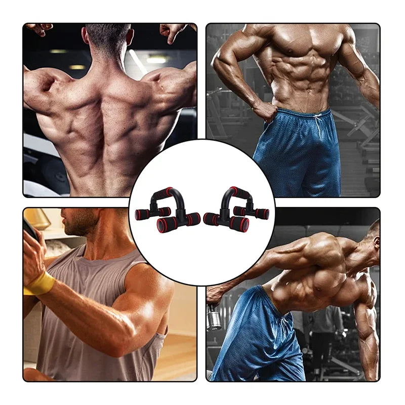 1pair U-shaped Push-up Rack Fitness Equipment Hand Sponge Grip Muscle Training Push Up Bar Chest Home Gym Body Building - Tasawoq