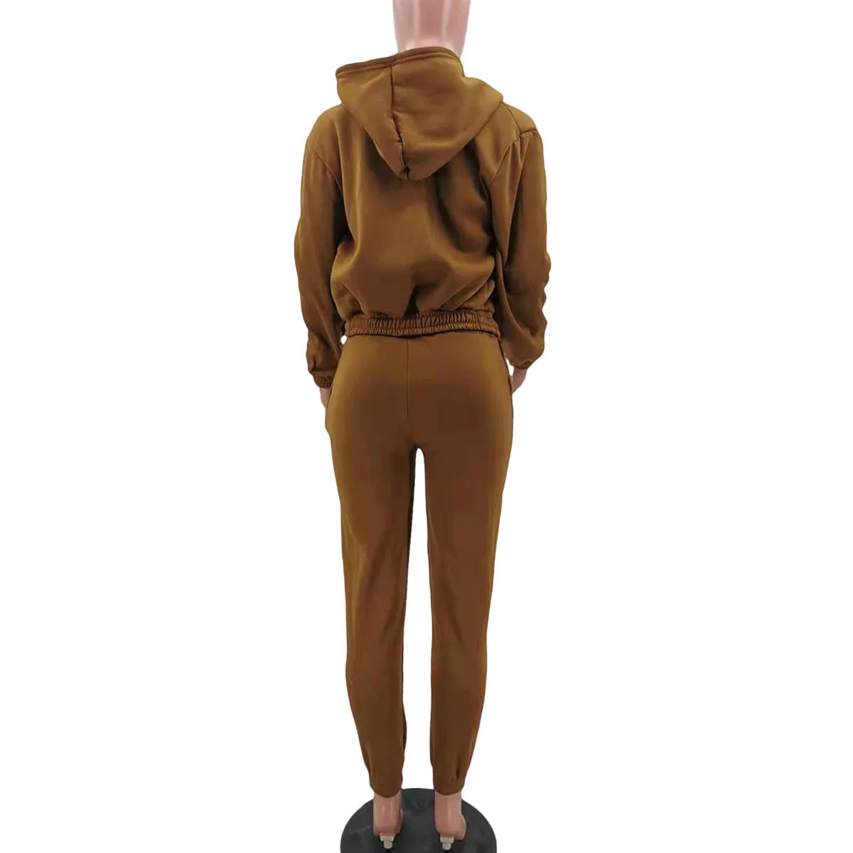 3pcs Women's Clothing Set Fleece-lined Hooded Sweater &Sleeveless Tank Top & Sports Sweatpants Pants - Tasawoq