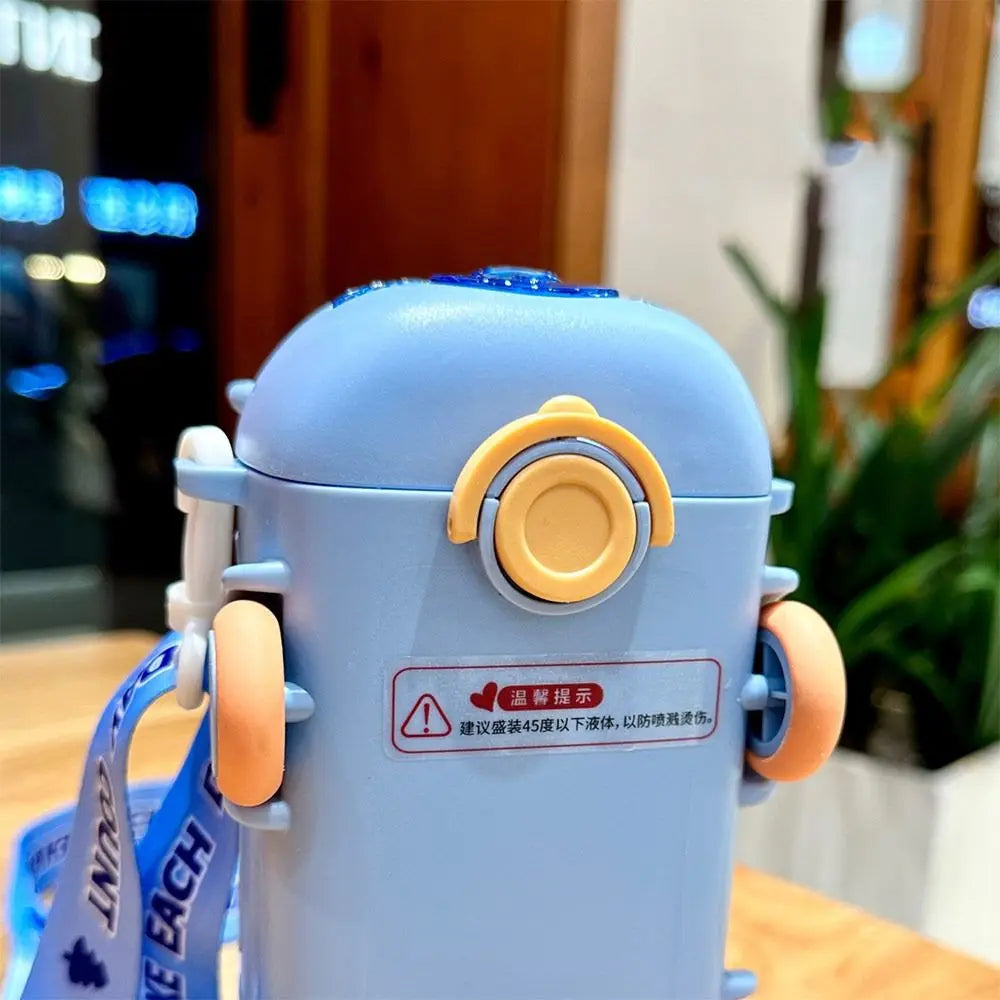 Cartoon Bus Straw Cup Cute Large Capacity Outdoors Car Water Cup Children Drinkware Bounce Straw Kettle