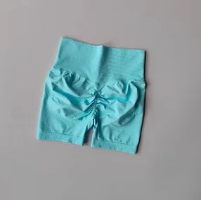 Peach Hip Lifting Sports Shorts Women High Waist and Waist Tightening Slimming Running Hip Speed Drying Three Point Tight Pants - Tasawoq