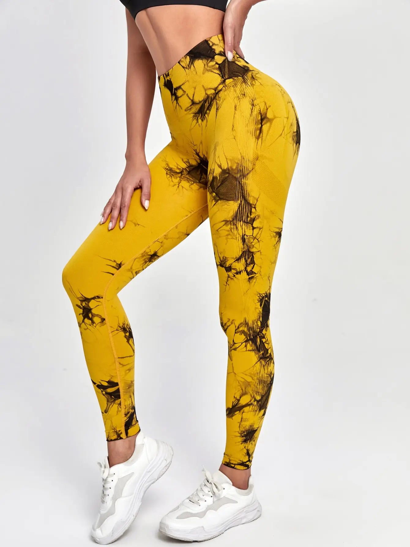 Tie Dye Yoga Pants Sport Leggings Women Seamless High Waist Push Up Woman Tights Fitness Workout Leggins Gym Clothing 2023 New - Tasawoq