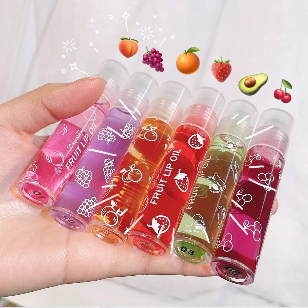Roll-On Lip Oil, Moisturizing and Hydrating Lip Gloss, Nourishing Lip Balm Liquid for Smooth and Soft Lips, Long-Lasting Shine - Tasawoq