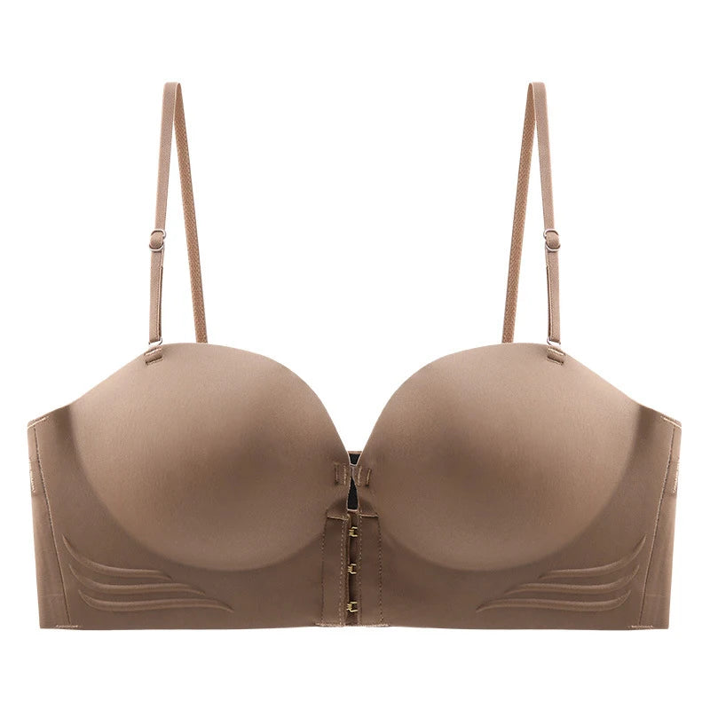 FINETOO Front Closure Sexy Push Up Bra Women Invisible Bras Underwear Lingerie For Female Brassiere Strapless Seamless Bralette - Tasawoq