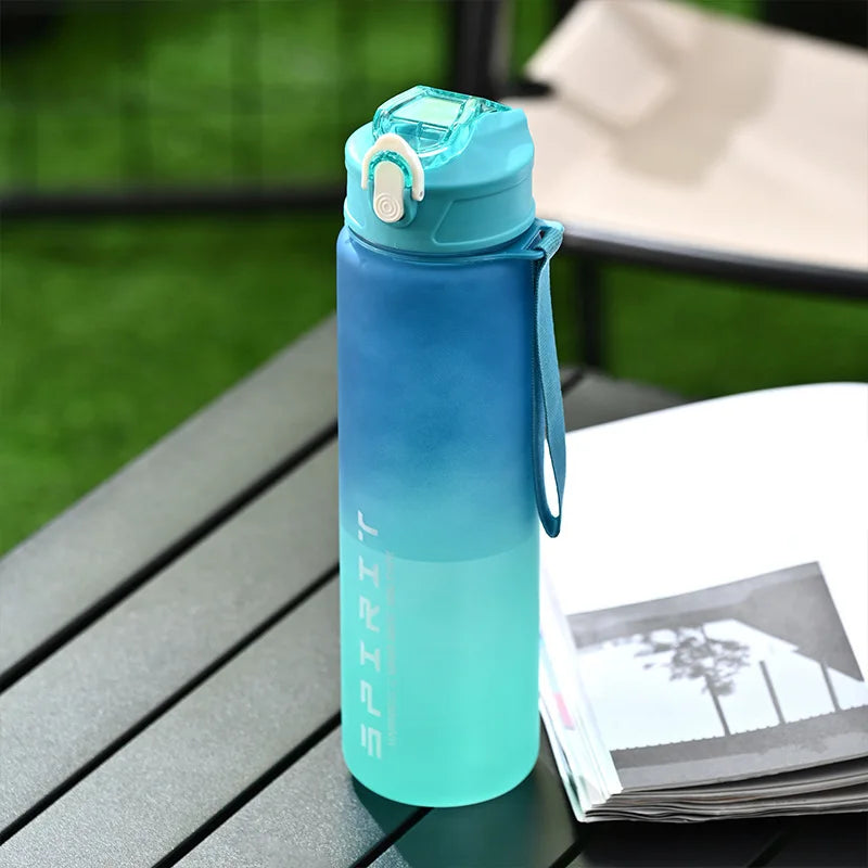 1PCS 800ML Large Capacity Sports Water Bottle Leak Proof Colorful Plastic Cup Drinking Outdoor Travel Portable Gym Fitness Jugs - Tasawoq