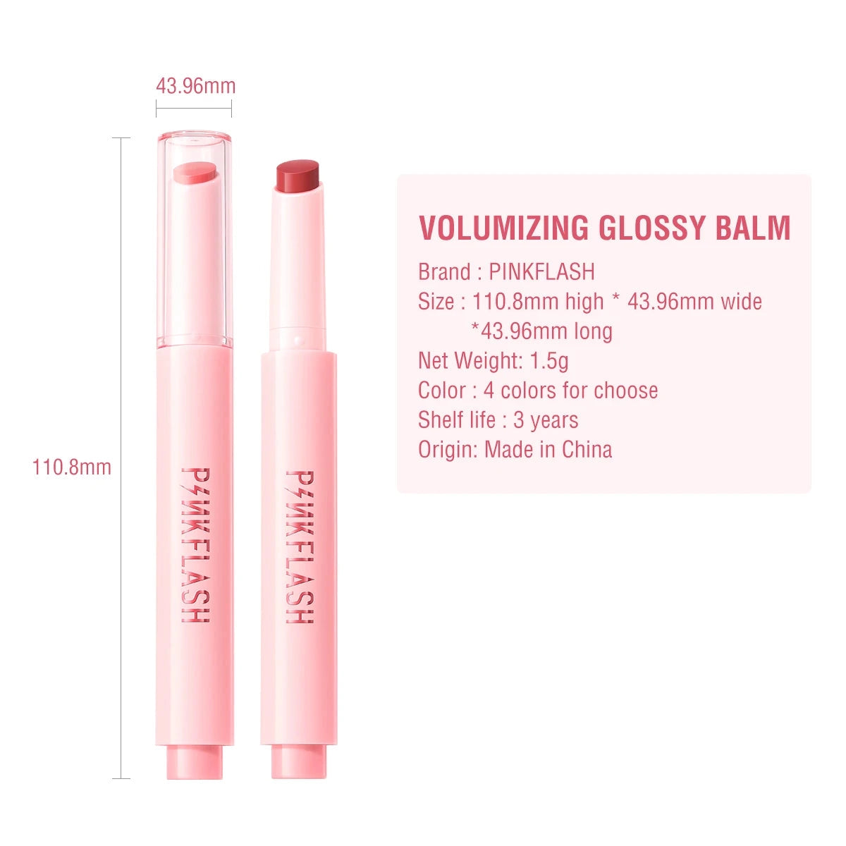 PINKFLASH Dewyful Glossy Lip Balm Long-lasting Moisturizing Lip Glaze Non-stick Lip Tints Women Lips Liner Care Makeup Cosmetics - Tasawoq