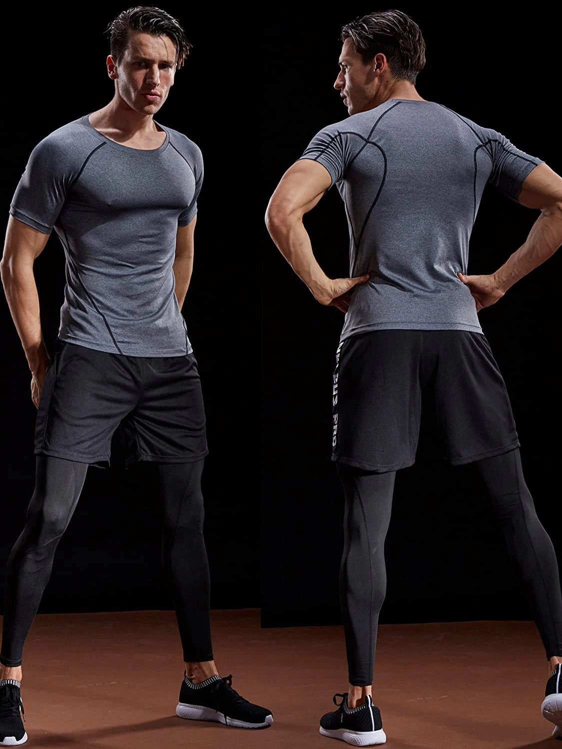 2024 Compression T Shirt Men Summer Sportswear Running T-shirt Elastic Quick Dry Sport Tops Tee Athletic Gym Workout Shirts Men - Tasawoq