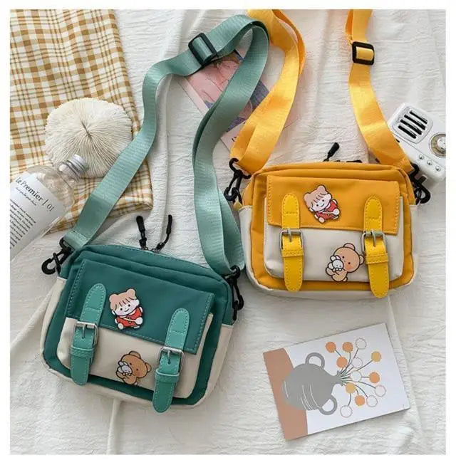 Korean Style Canvas Shoulder Bag For Women New Fashion Female Crossbody - Tasawoq