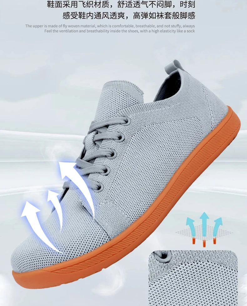 Unisex Wide Barefoot Shoes for Men Women Outdoor Trail Running Minimalist Walking Shoes Lightweight and Breathable - Tasawoq