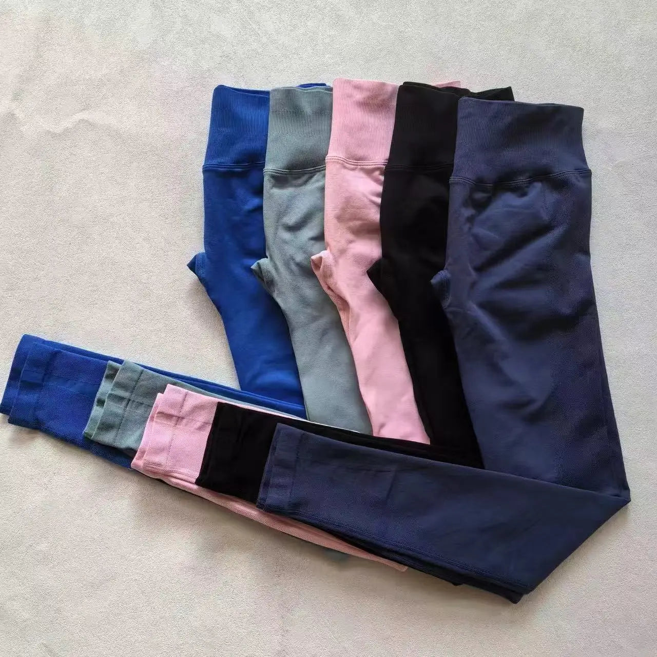 Seamless Sporty Leggings High Impact Yoga Leggings Fitness Pants Butt Lifting Tights Tummy Control Squat Proof Workout Tights - Tasawoq