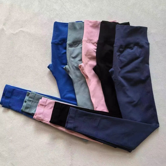 Seamless Sporty Leggings High Impact Yoga Leggings Fitness Pants Butt Lifting Tights Tummy Control Squat Proof Workout Tights - Tasawoq