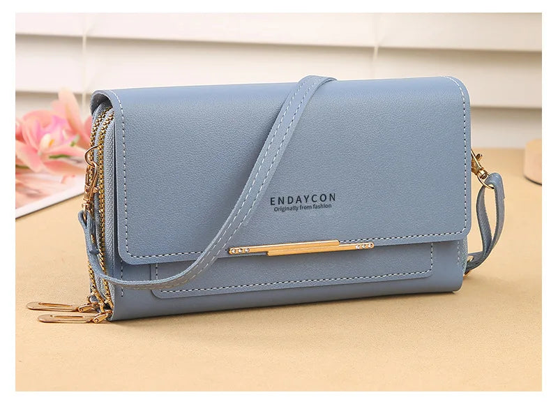 2024 New Women's Wallet Korean Multifunctional Shoulder Bag Mid-length Clutch Coin Purse - Tasawoq